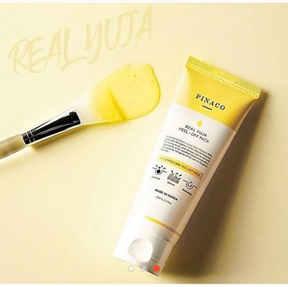 🆕PINACO Real Yuja Peel-Off Face Mask, Blackhead Remover Set of 2 Made in Korea - Picture 1 of 7